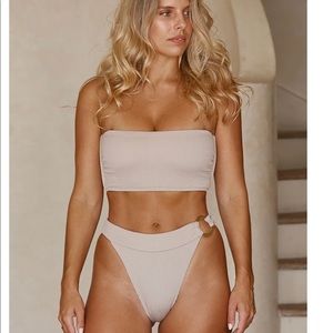 Monday Swimwear Antigua Bottom in Oat Crinkle